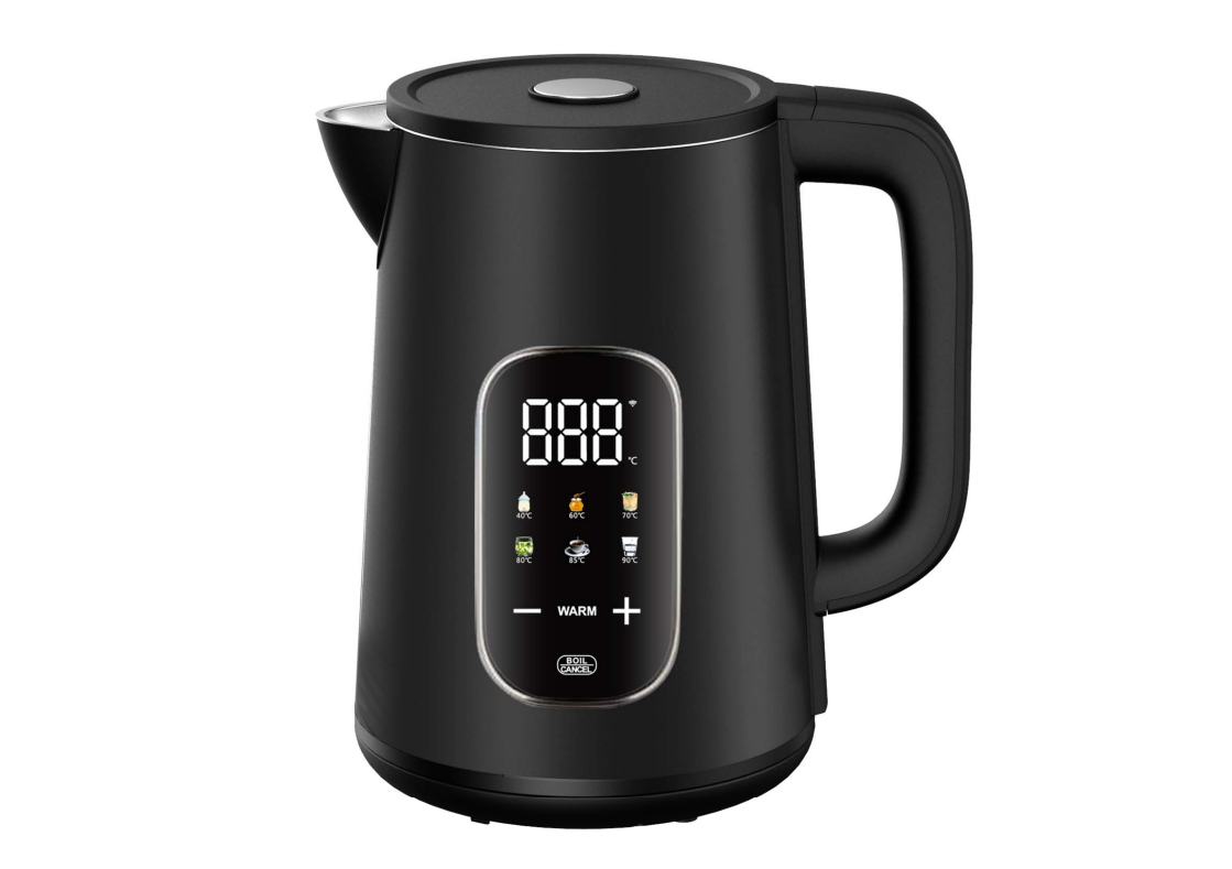 Smart Electric Kettle with Temperature Control Display – 1.7L Stainless Steel